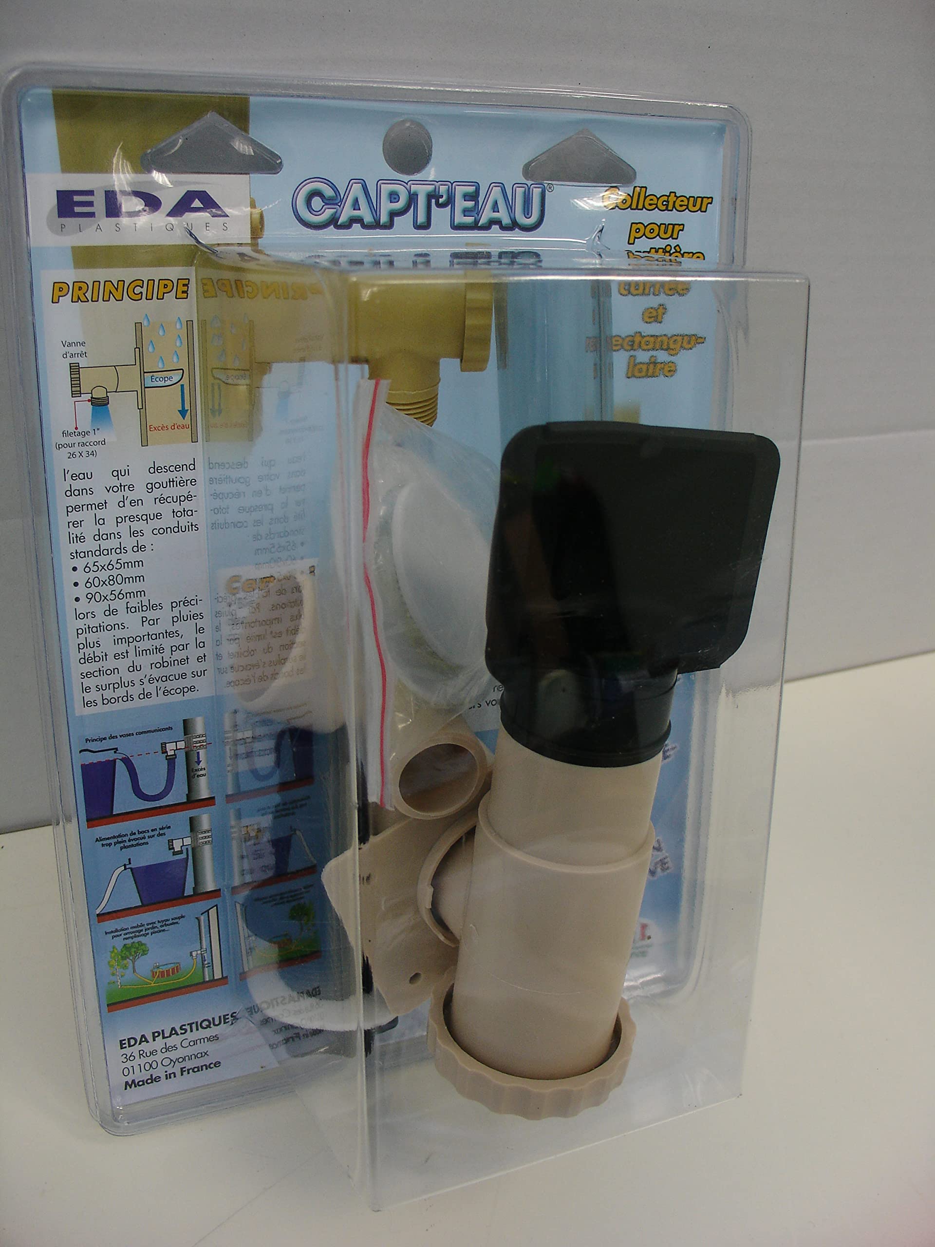 eda-kit-collecteur-carr-capt-eau-pour-goutti-re-beige image 3