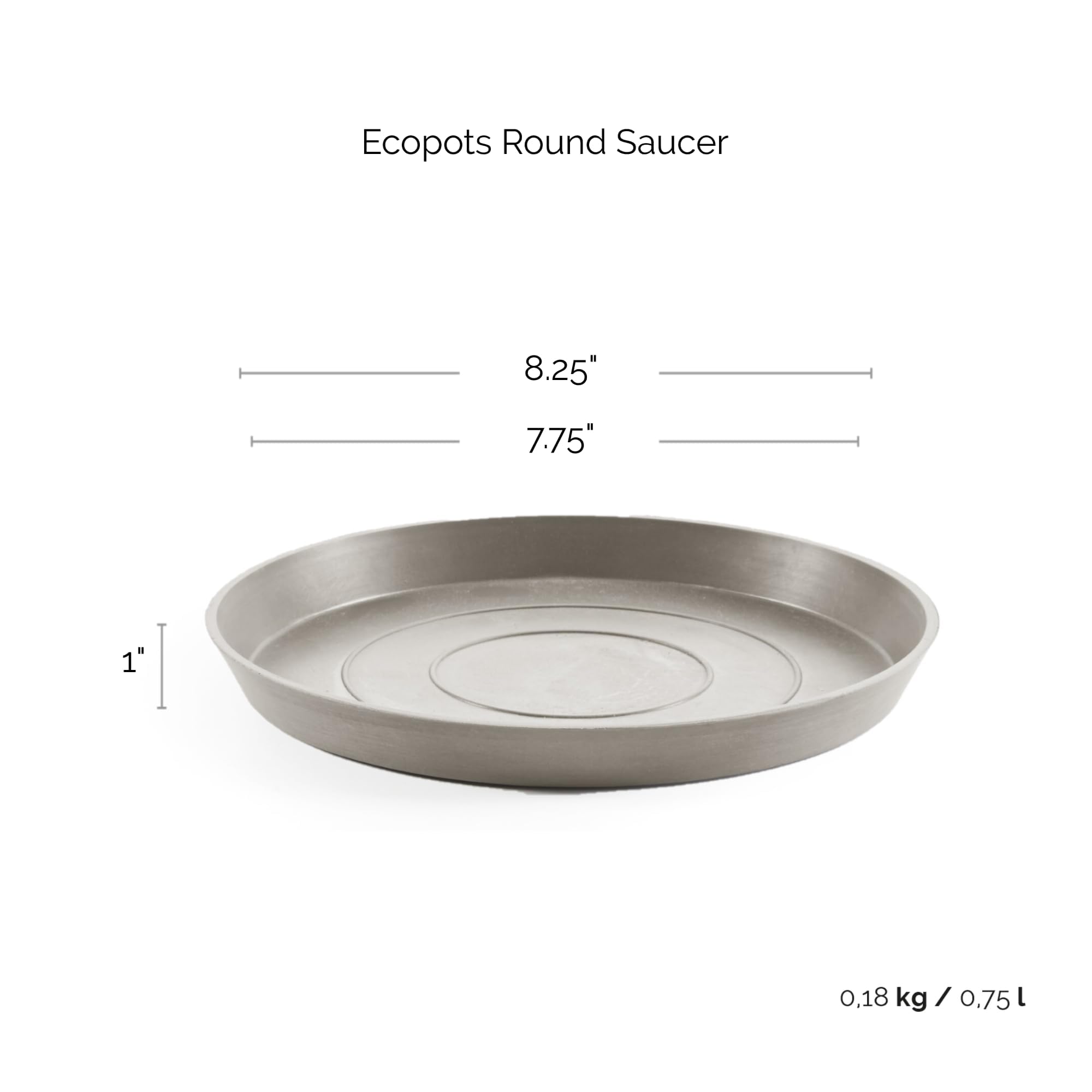 ecopots-soucoupe-round-25-taupe-21-x-h-2-5-cm image 3