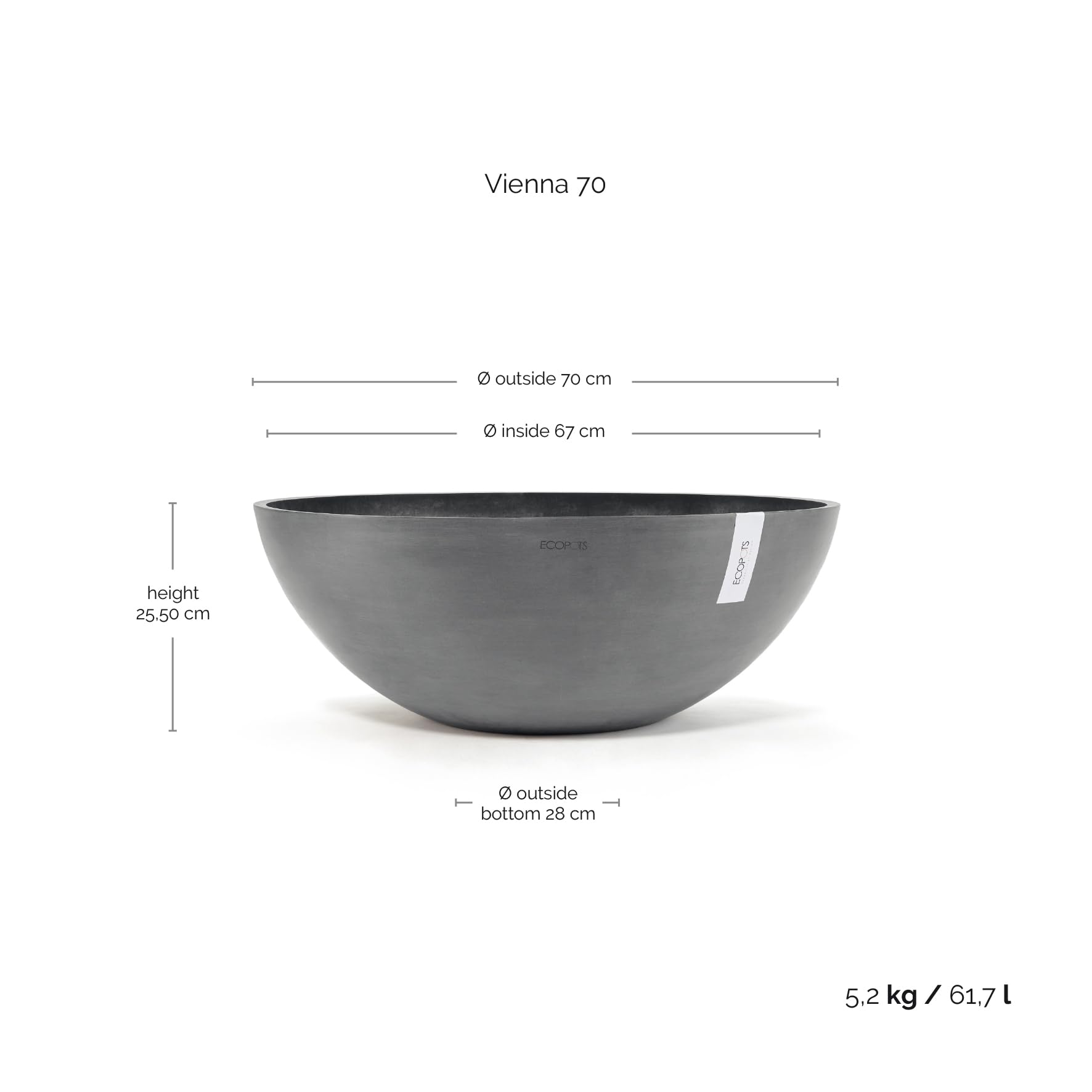 ecopots-vienna-70-pot-rond-gris-70-cm-61-7-l image 2