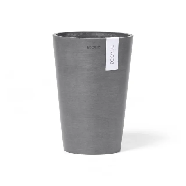 ecopots-pisa-pot-rond-gris-17-cm-int-rieur-et-ext-rieur image 1
