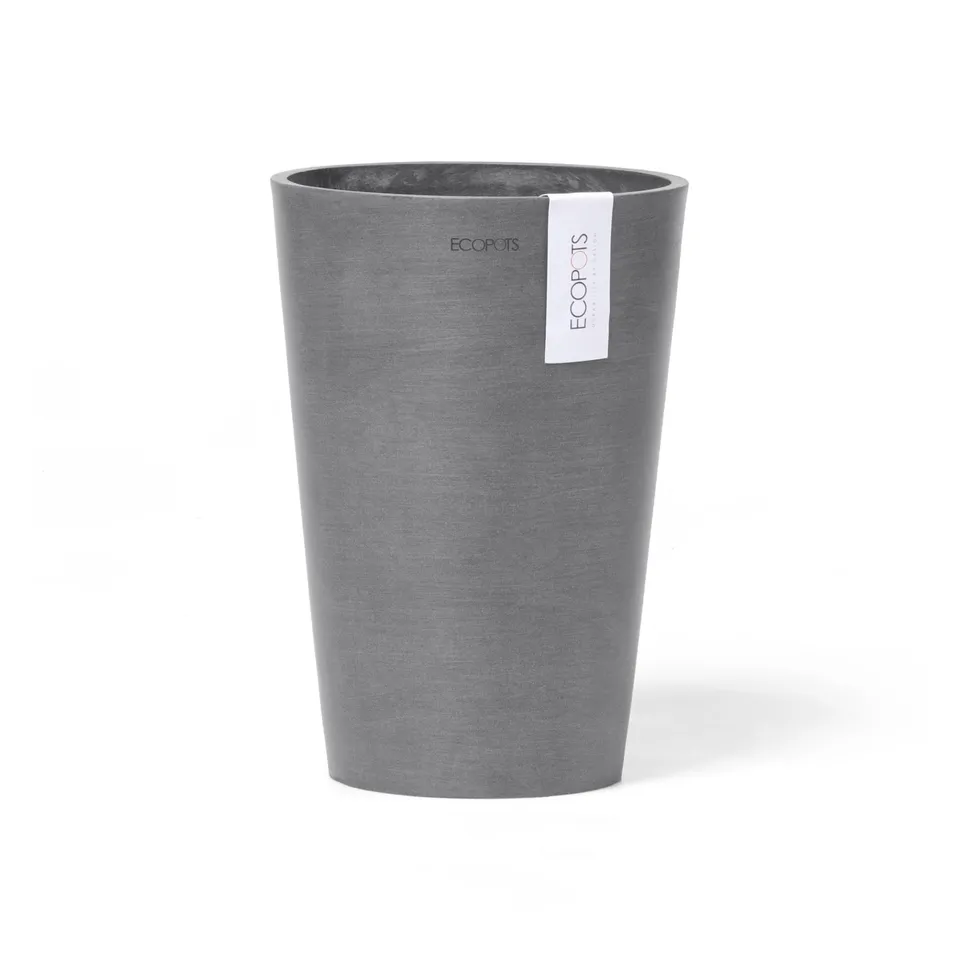 ecopots-pisa-pot-rond-gris-17-cm-int-rieur-et-ext-rieur image 1