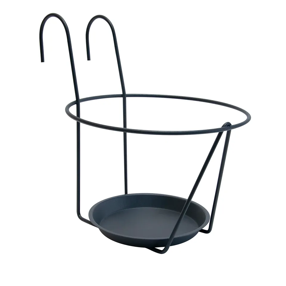 louis-moulin-porte-pots-soucoupe-crochet-25-cm-anthracite image 1