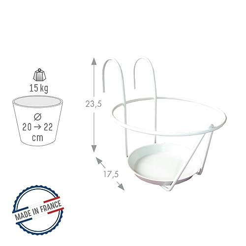 louis-moulin-porte-pots-soucoupe-crochet-20-22-cm-blanc image 7