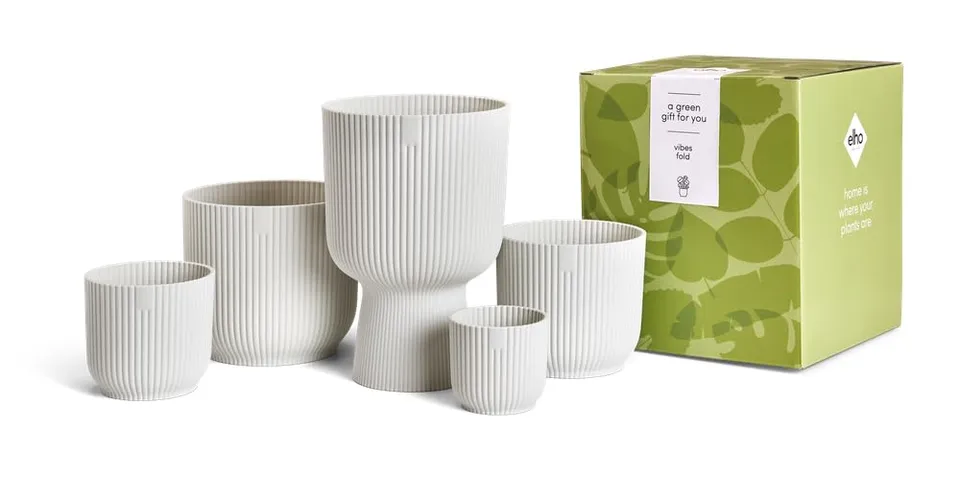 elho-gift-vibes-fold-5-pi-ces-blanc-soie-pots-int-rieur-7-14-cm image 1