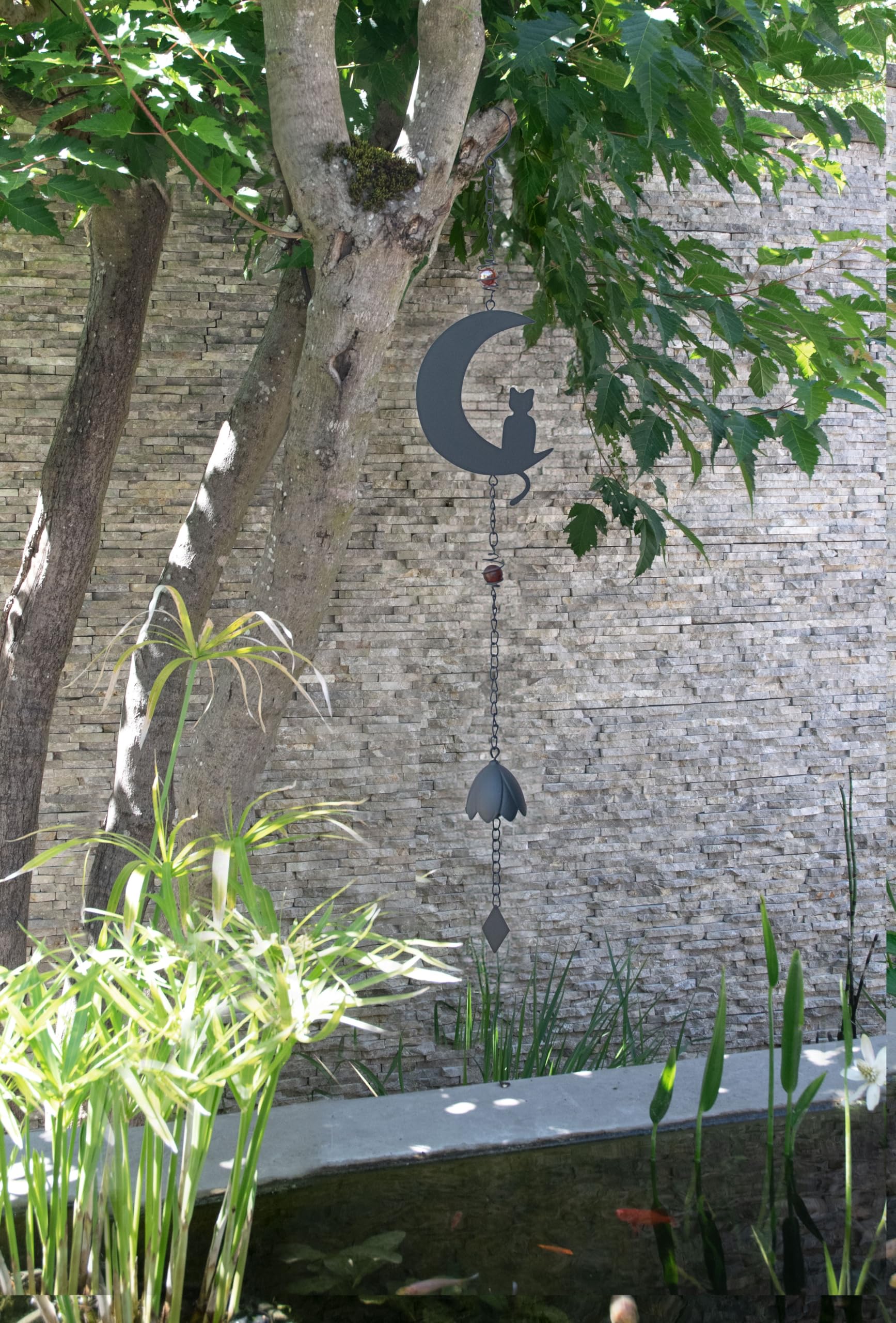 louis-moulin-carillon-m-tal-chat-lune-90-cm-anthracite image 3