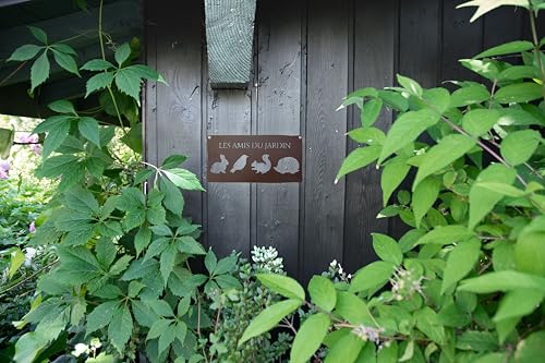 louis-moulin-pancarte-murale-m-tal-les-amis-du-jardin-25-5-x-12-5-cm-fer-vieilli image 6