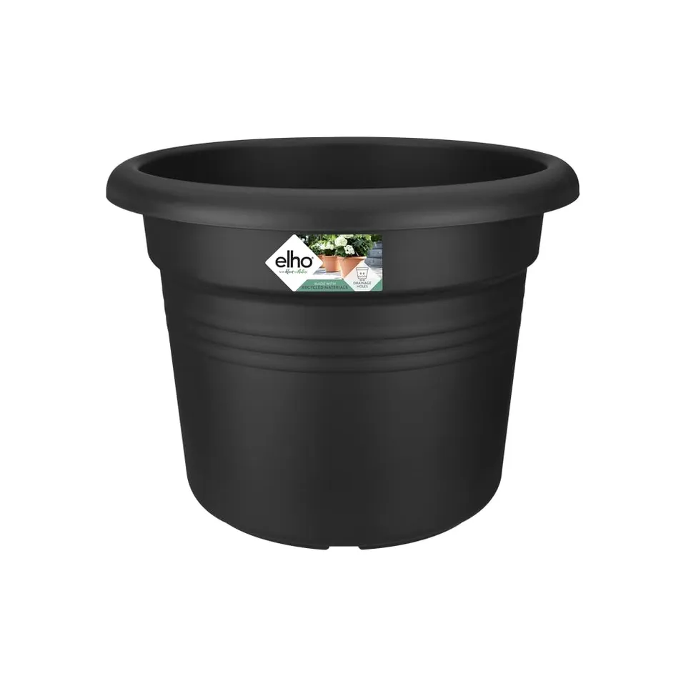 elho-green-basics-cilinder-35cm-pot-de-fleur-living-noir image 1