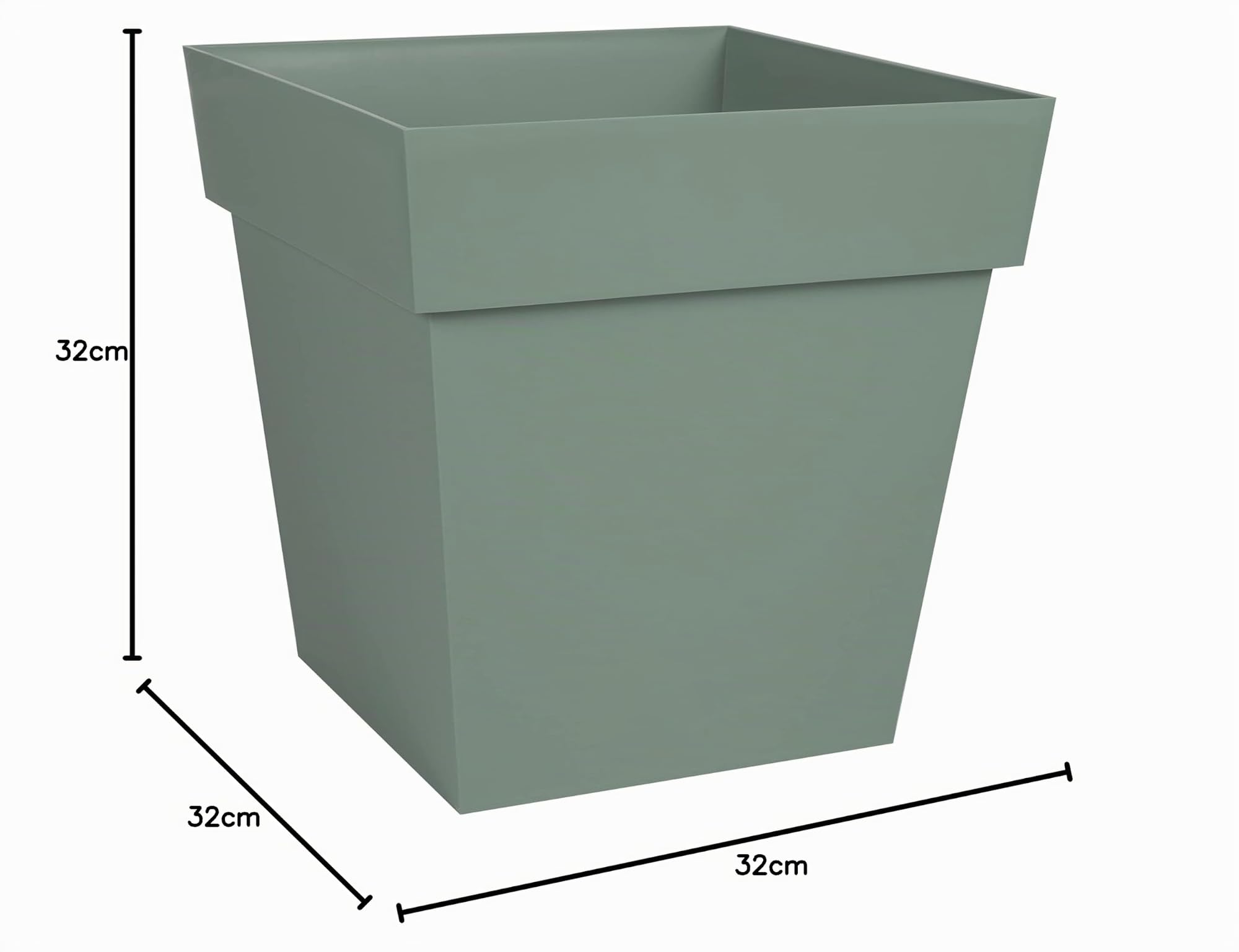 eda-pot-de-fleur-carr-toscane-32-cm-22-l-vert-laurier image 8