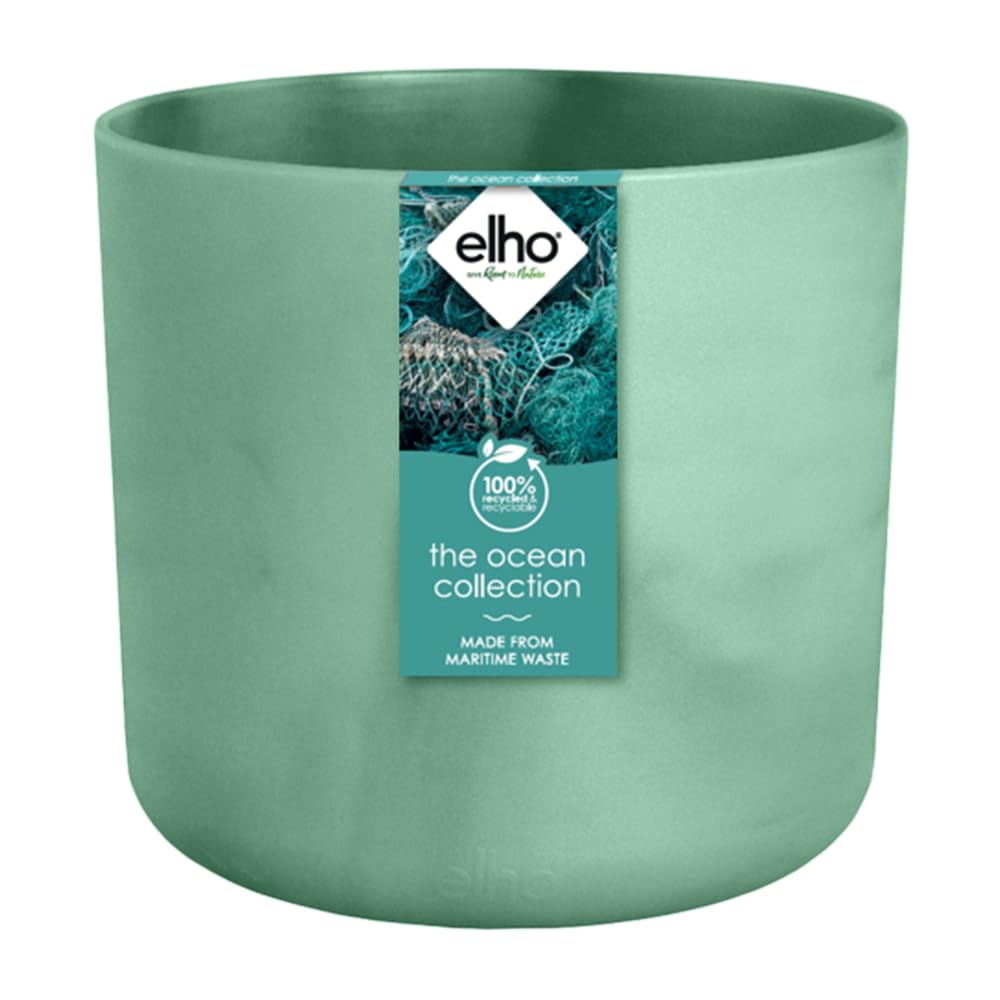 elho-the-ocean-collection-rond-14-cm-pot-de-fleur-vert-pacifique image 1