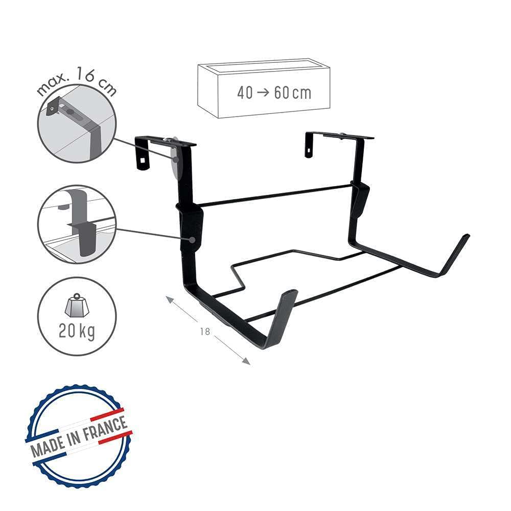 louis-moulin-support-jardini-re-fer-plat-35x18-cm-anthracite image 2