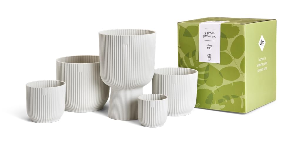 elho-gift-vibes-fold-5-pi-ces-blanc-soie-pots-int-rieur-7-14-cm image 1