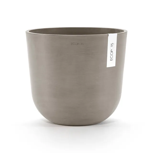 ecopots-pot-rond-oslo-25-taupe-avec-r-servoir-d-eau-7-7-l image 1