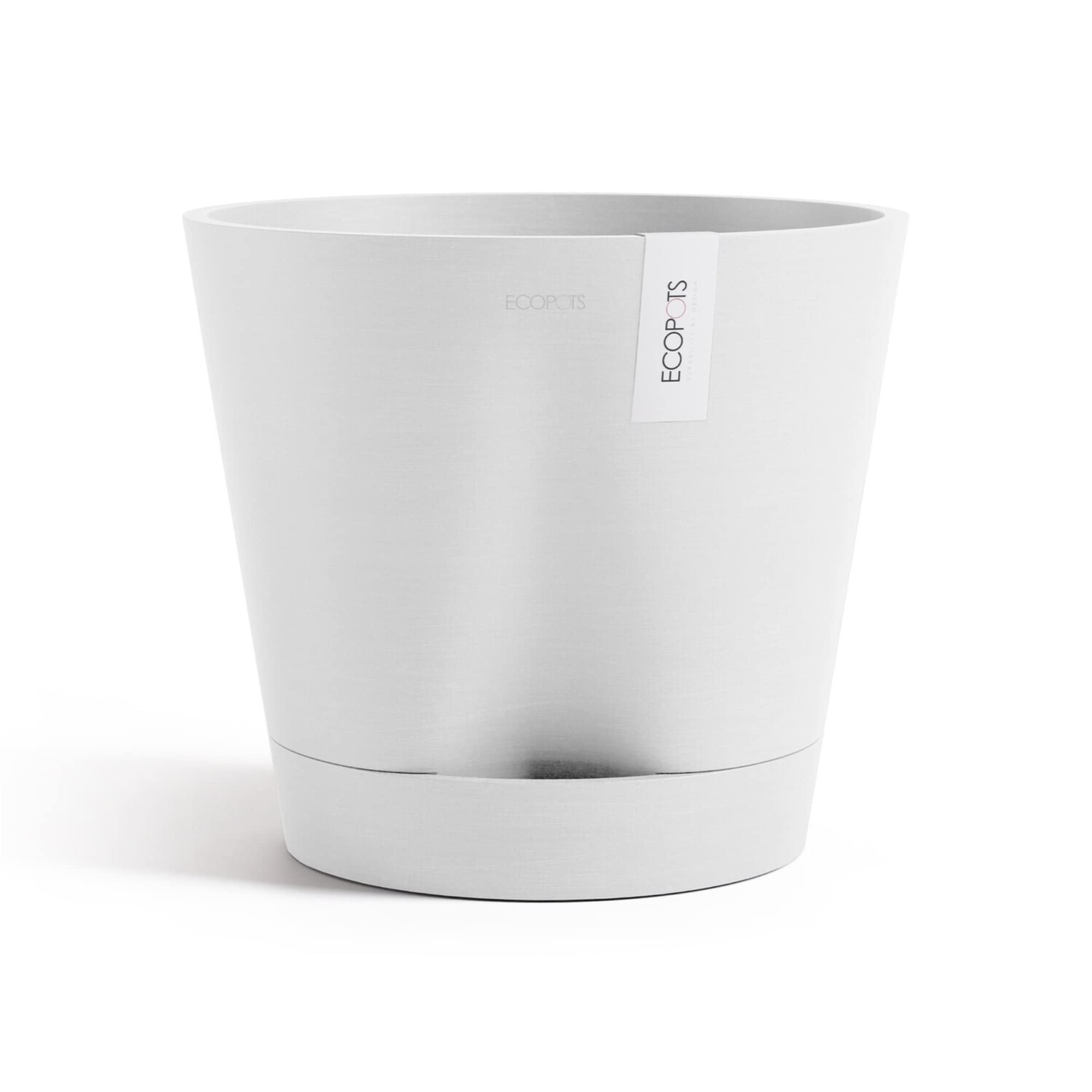 ecopots-venice-2-pot-rond-30-x-26-3-cm-pot-de-fleurs-avec-r-servoir-d-eau-blanc- image 1