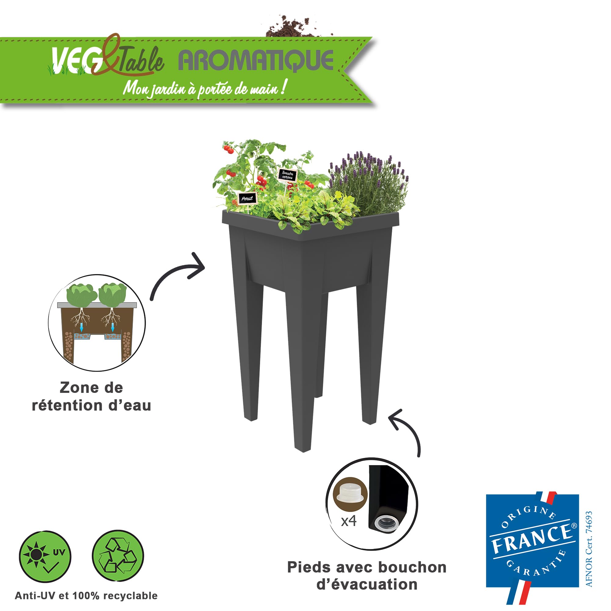 eda-espace-potager-veg-table-aromatique-23l-38-5-x-38-5-x-h-68-cm-gris-anthracit image 2
