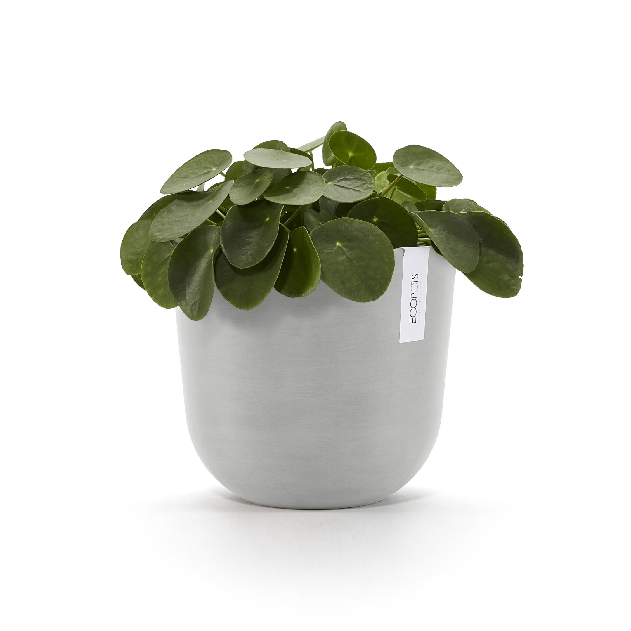 ecopots-oslo-25-pot-rond-blanc-gris-avec-r-servoir-d-eau-25-x-h-21-8-cm-7-7-l image 2