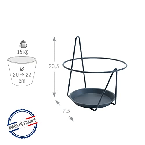 louis-moulin-porte-pots-soucoupe-mural-20-22-cm-anthracite image 6