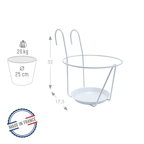 louis-moulin-porte-pots-soucoupe-crochet-25-cm-blanc-fixation-balcon image 6