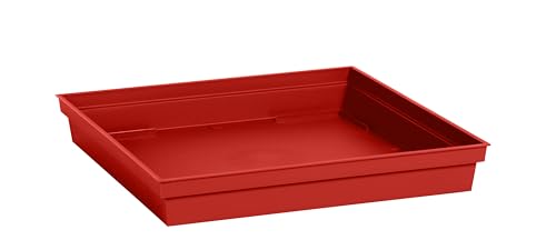 eda-plastiques-soucoupe-toscane-carr-13626-rouge-rubis-32-6-x-32-6-cm image 2