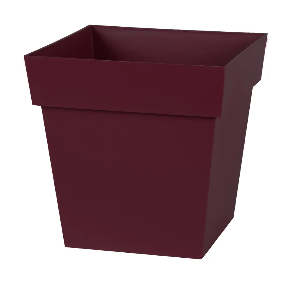 eda-pot-de-fleur-carr-toscane-32-cm-volume-22-l-rouge-bourgogne-r-sistant-gel-et image 1