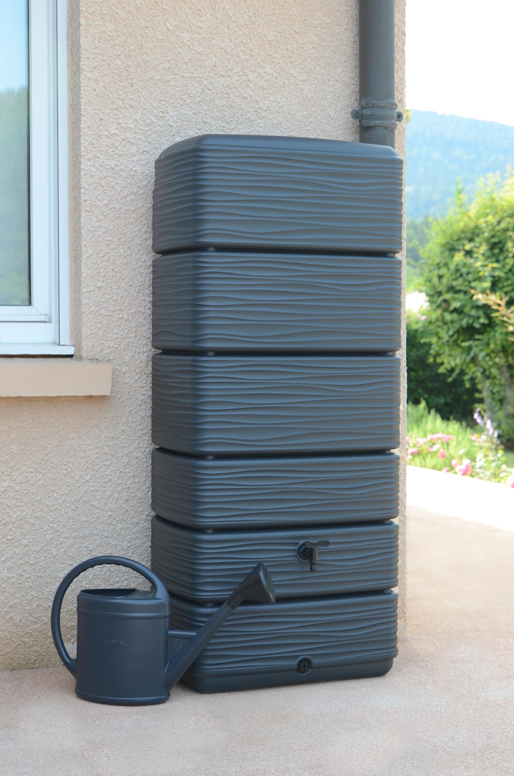 eda-r-cup-rateur-d-eau-r-cup-o-300-l-d-cor-vagues-gris-anthracite-avec-robinet image 4