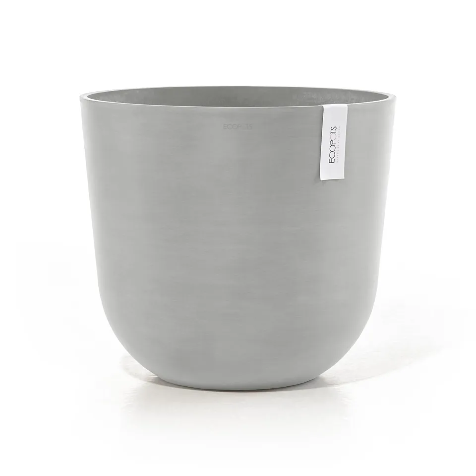 ecopots-oslo-45-pot-rond-blanc-gris-avec-r-servoir-d-eau-45-x-h-39-2-cm-46-6-l image 1