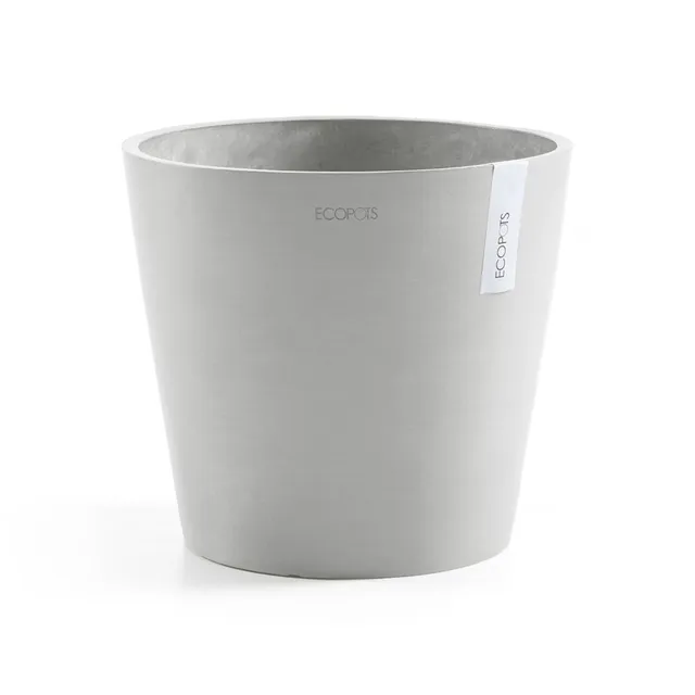 ecopots-amsterdam-pot-rond-30-x-h-26-cm-blanc-gris image 1