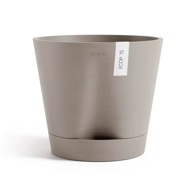 ecopots-venice-2-pot-rond-taupe-30-x-h-26-3-cm-4-l-avec-r-servoir-d-eau image 1