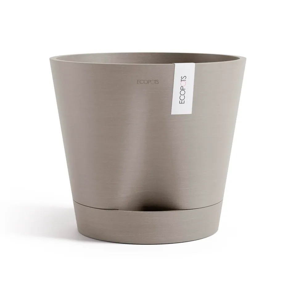 ecopots-venice-2-pot-rond-taupe-30-x-h-26-3-cm-4-l-avec-r-servoir-d-eau image 1