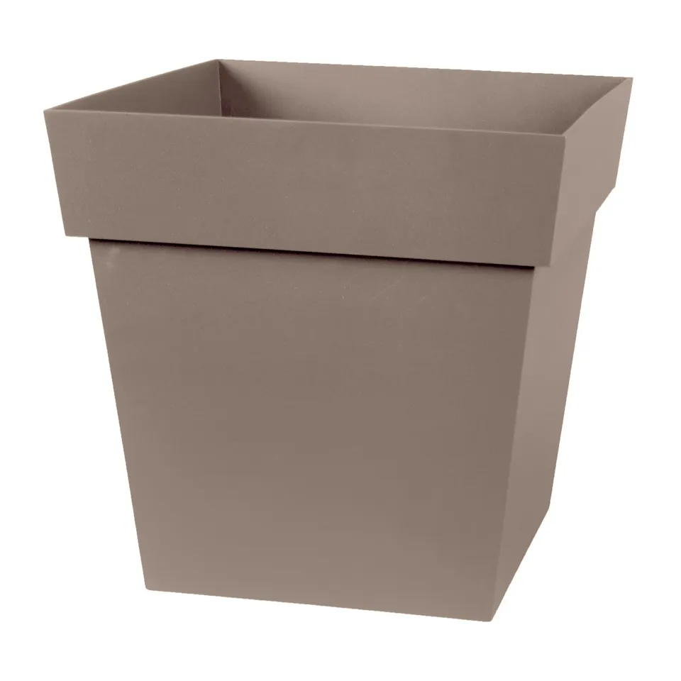 eda-pot-de-fleur-carr-toscane-32-cm-22-l-taupe-32-x-32-x-h-32-cm image 1