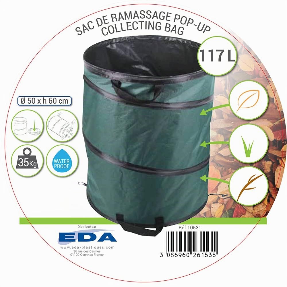 eda-sac-de-ramassage-pop-up-117-l-sac-d-chets-de-jardin-pliable image 2