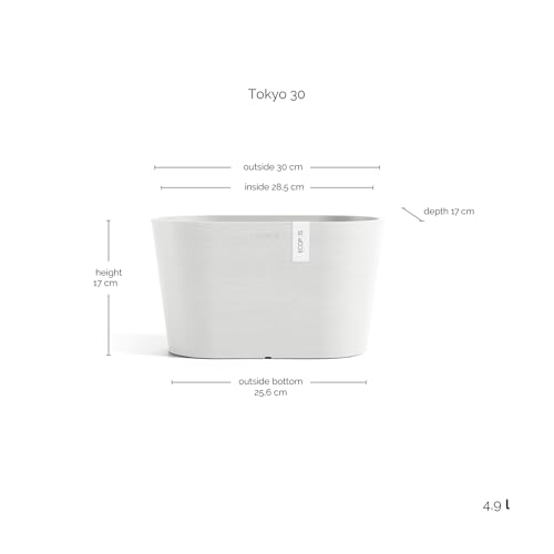 ecopots-tokyo-30-pot-ovale-r-serve-d-eau-pure-white image 8