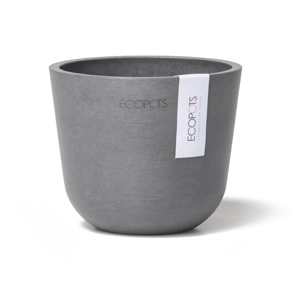 ecopots-oslo-mini-pot-gris-d-11-x-h-9-6-cm image 1