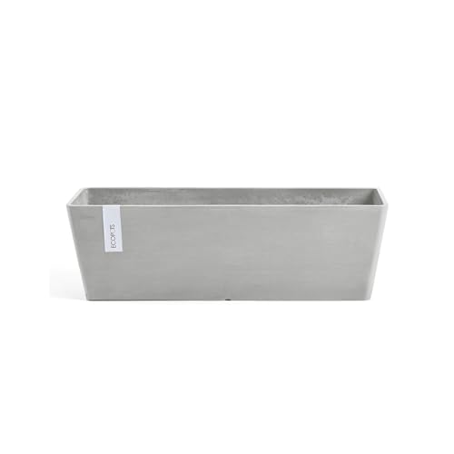 ecopots-bruges-45-x-17-h17-jardini-re-balcon-white-grey image 2