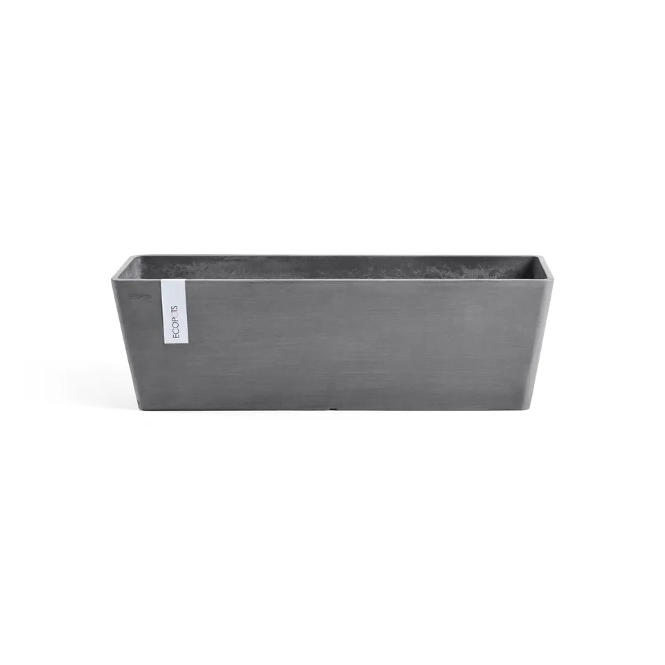 ecopots-bruges-jardini-re-balcon-grise-55-x-17-cm-avec-r-serve-d-eau image 1
