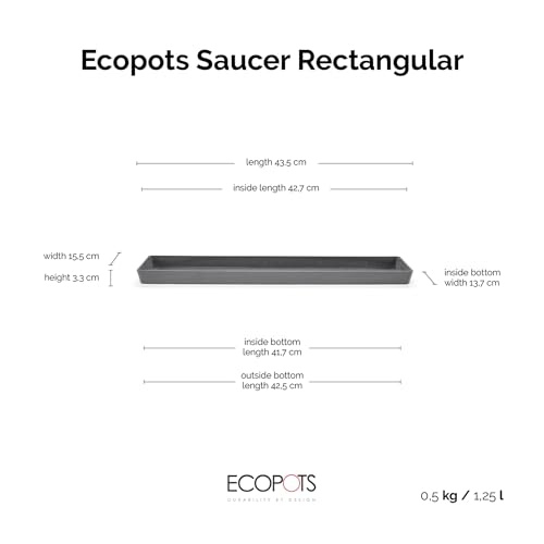 ecopots-soucoupe-rectangulaire-45-gris-43-5-x-15-5-x-h-3-3-cm image 8
