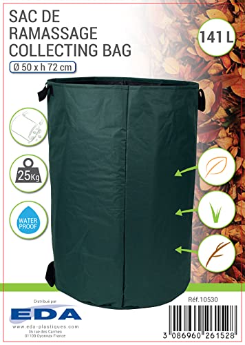 eda-sac-de-ramassage-141-l-sac-d-chets-de-jardin-waterproof-50-x-h-72-cm-vert image 4