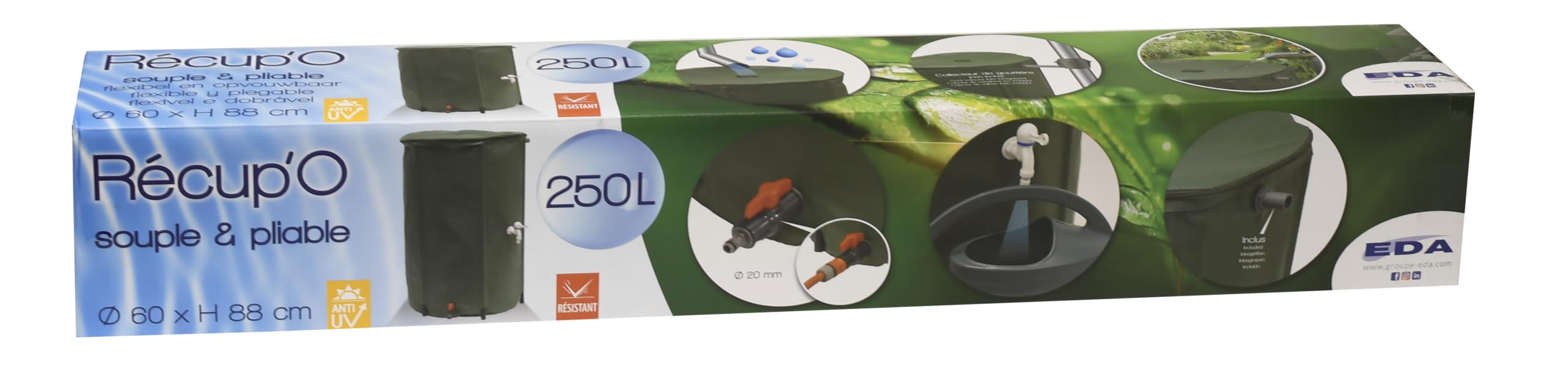 eda-r-cup-rateur-d-eau-pliable-250-l-avec-filtre-et-2-robinets-60-x-h-88-cm image 4