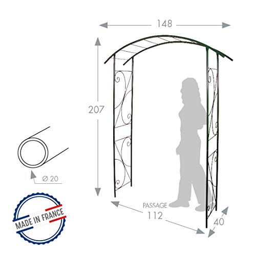 louis-moulin-arche-tube-rond-20-pont-148x40x207-cm-vert-sapin image 6