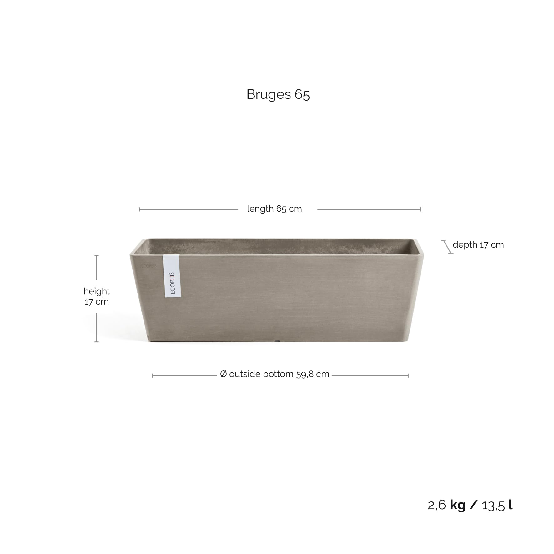 ecopots-bruges-65-jardini-re-rectangulaire-taupe-65-x-17-x-h-17-cm-13-5-l image 3