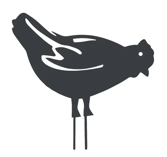louis-moulin-figurine-piquer-poule-28x39-cm-anthracite image 1