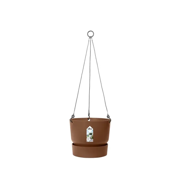 elho-greenville-suspension-24-cm-marron-glac-avec-soucoupe-int-gr-e image 1