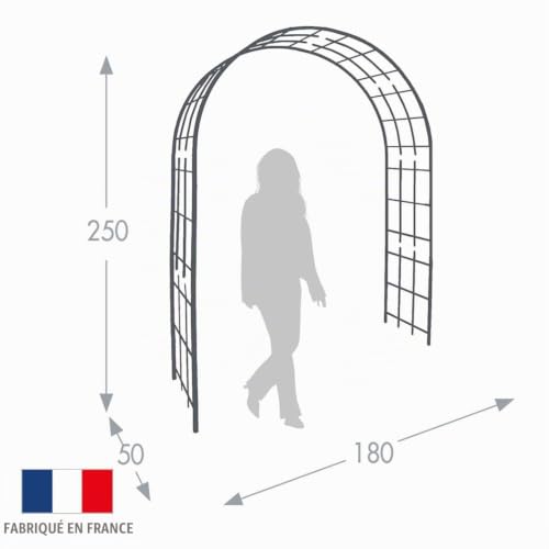 louis-moulin-treillage-arche-de-jardin-250-x-180-x-50-cm-anthracite image 6