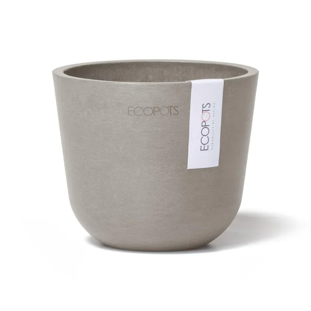 ecopots-oslo-mini-pot-taupe-d-11-x-h-9-6-cm image 1