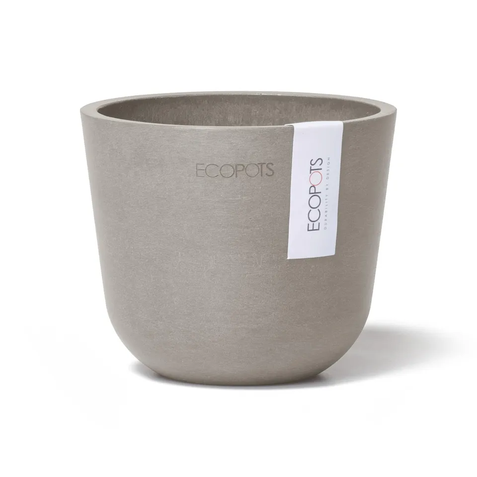 ecopots-oslo-mini-pot-taupe-d-11-x-h-9-6-cm image 1