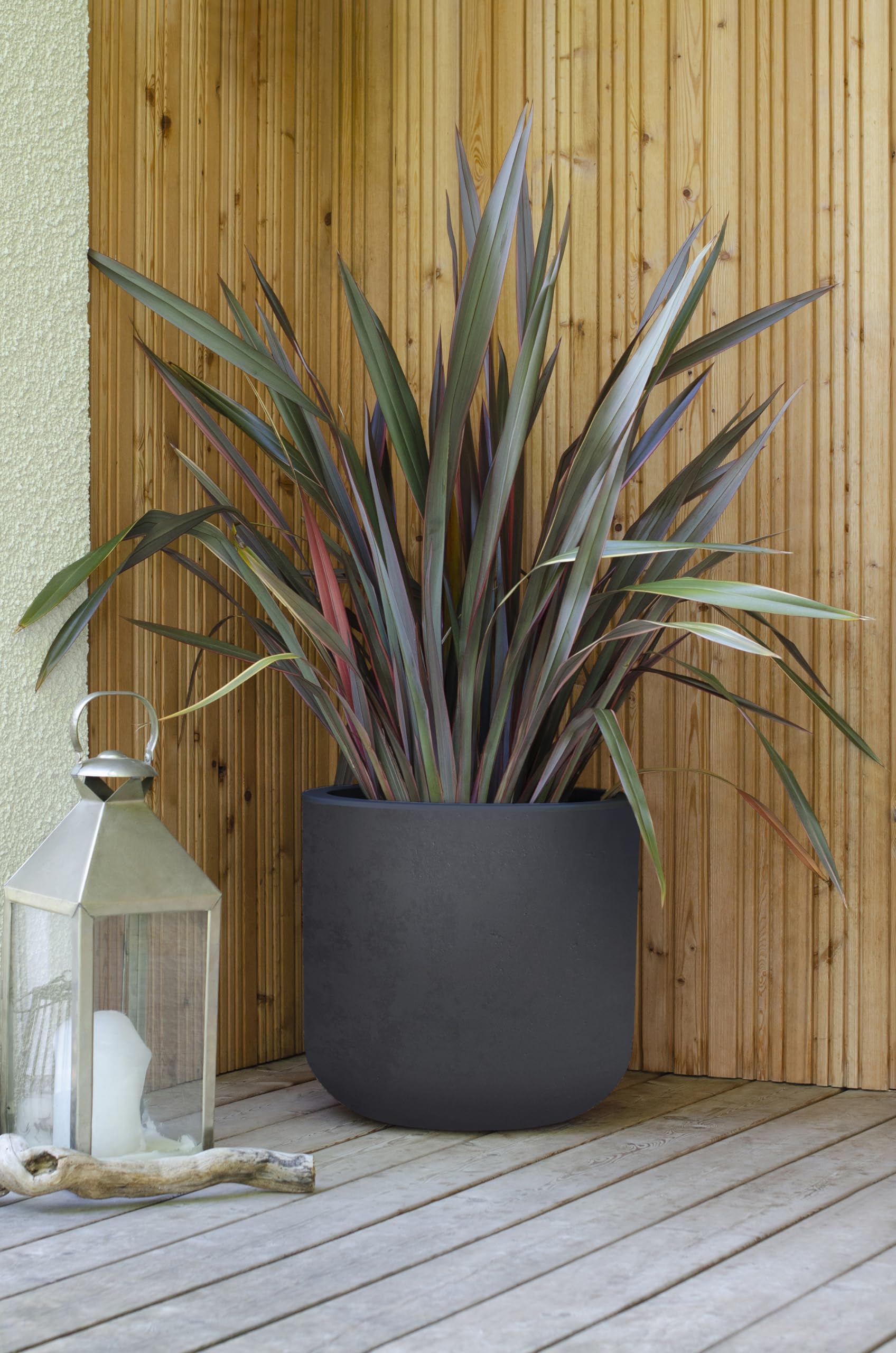 eda-basalt-up-pot-rond-40-cm-32-5-l-gris-anthracite-38-5-x-h-36-8-cm-effet-b-ton image 2