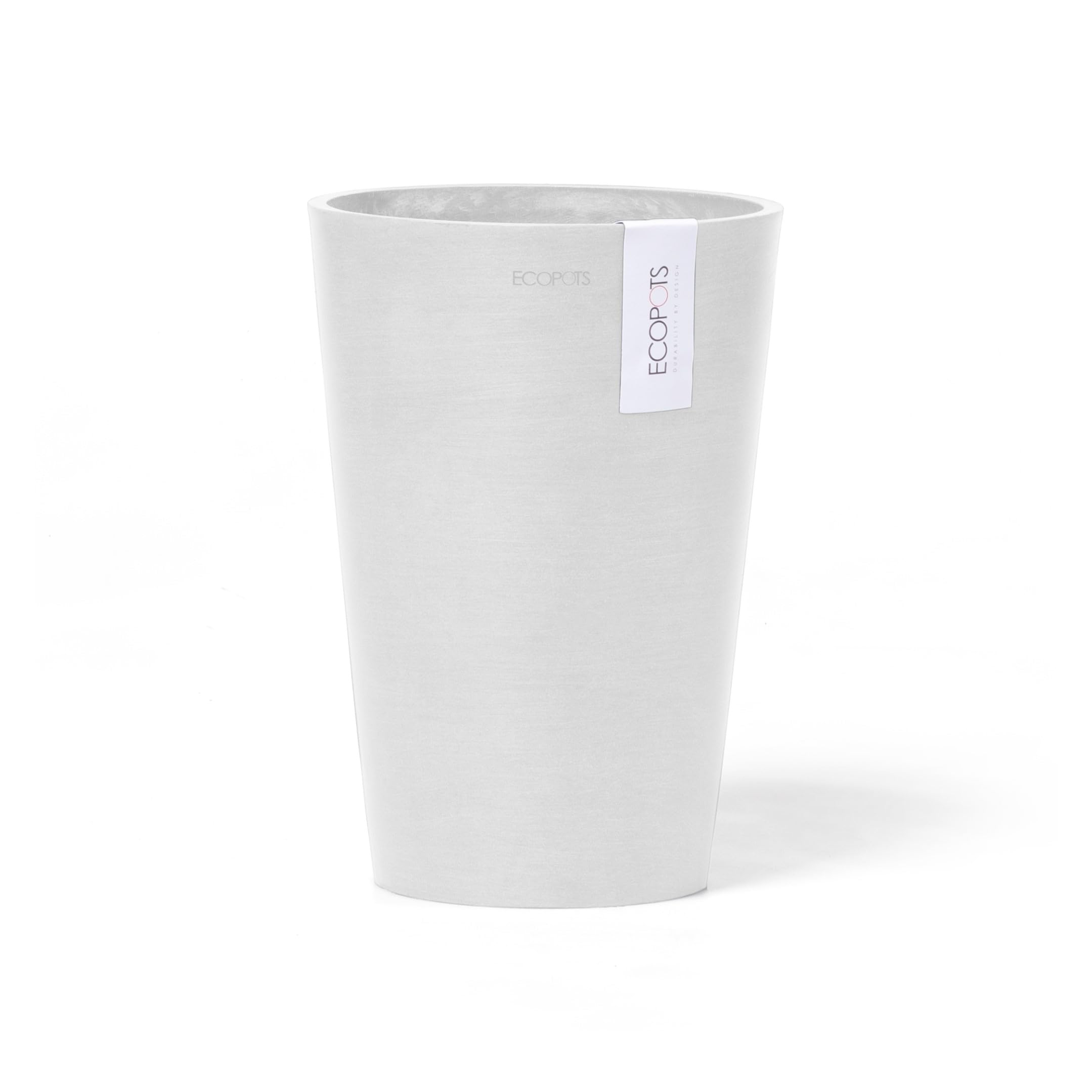 ecopots-pisa-21-pot-rond-blanc-pur-21-x-h-30-cm-6-8-l image 1