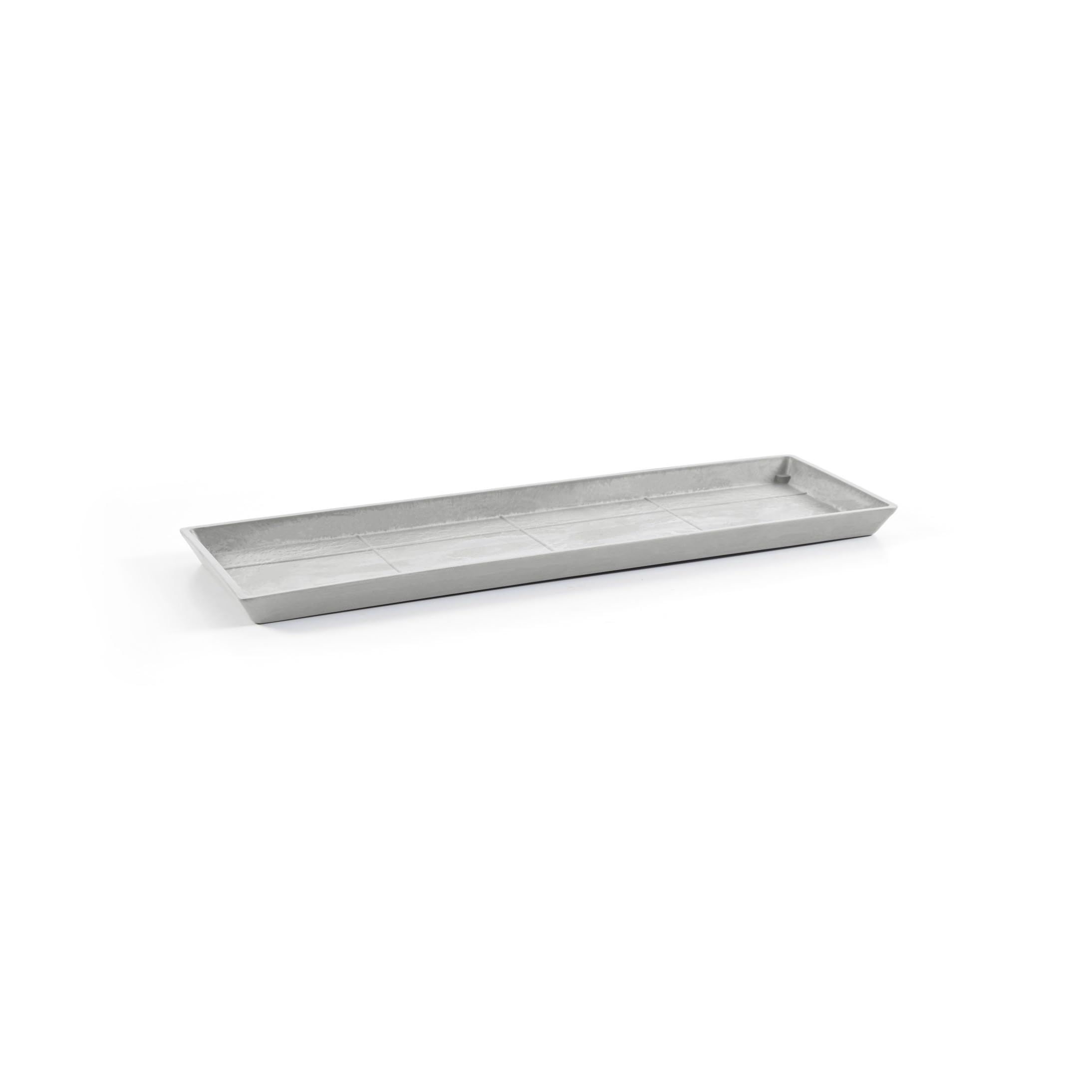 ecopots-bruges-soucoupe-rectangular-45-blanc-gris-43-5-x-15-5-x-h-3-3-cm image 1