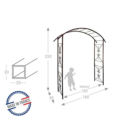 louis-moulin-arche-tube-carr-3026-pour-plante-grimpante-fer-vieilli-180-x-50-x-2 image 7