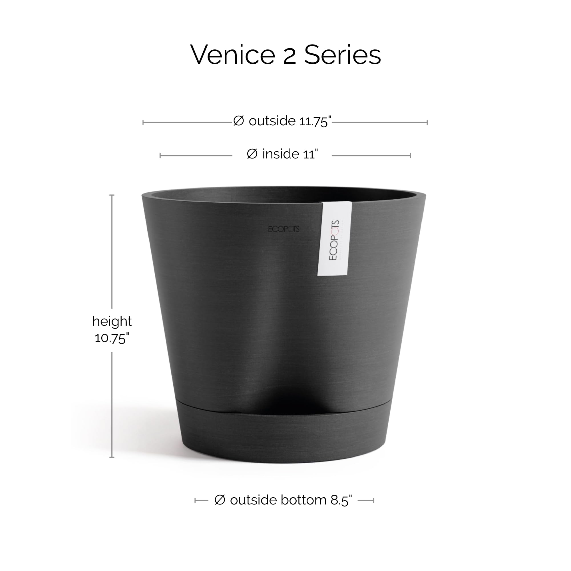 ecopots-venice-2-pot-rond-avec-r-servoir-d-eau-30-cm-gris-fonc-4-l image 2