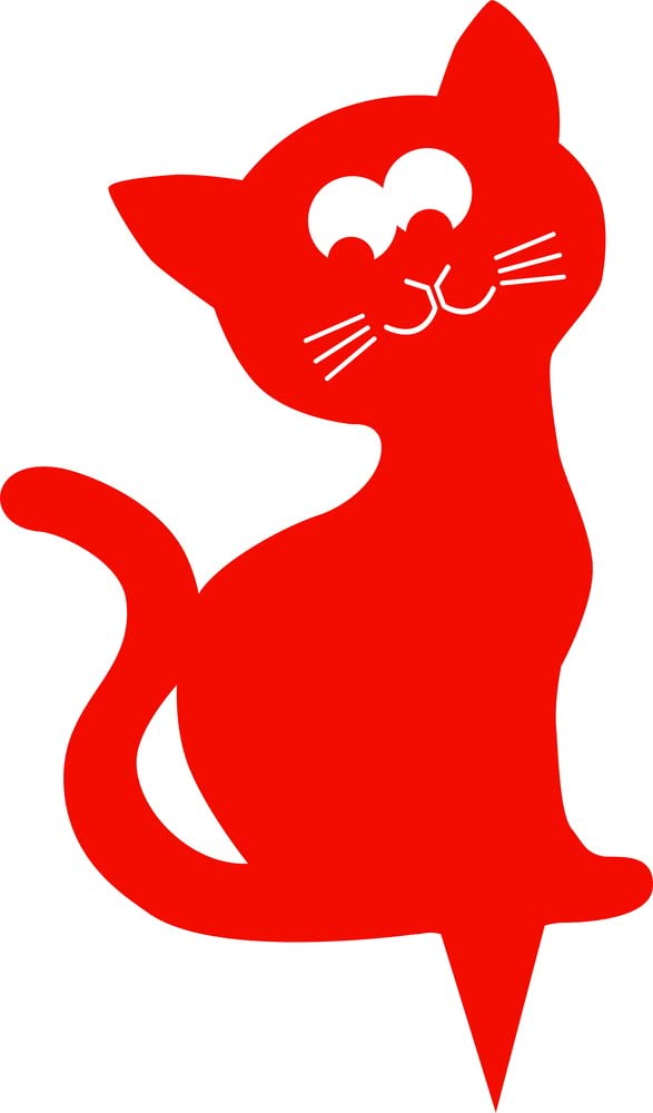 louis-moulin-figurine-piquer-chat-24x16-cm-rouge-made-in-france image 1
